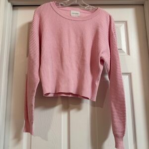Pink Rose Soft Ribbed Knit Top